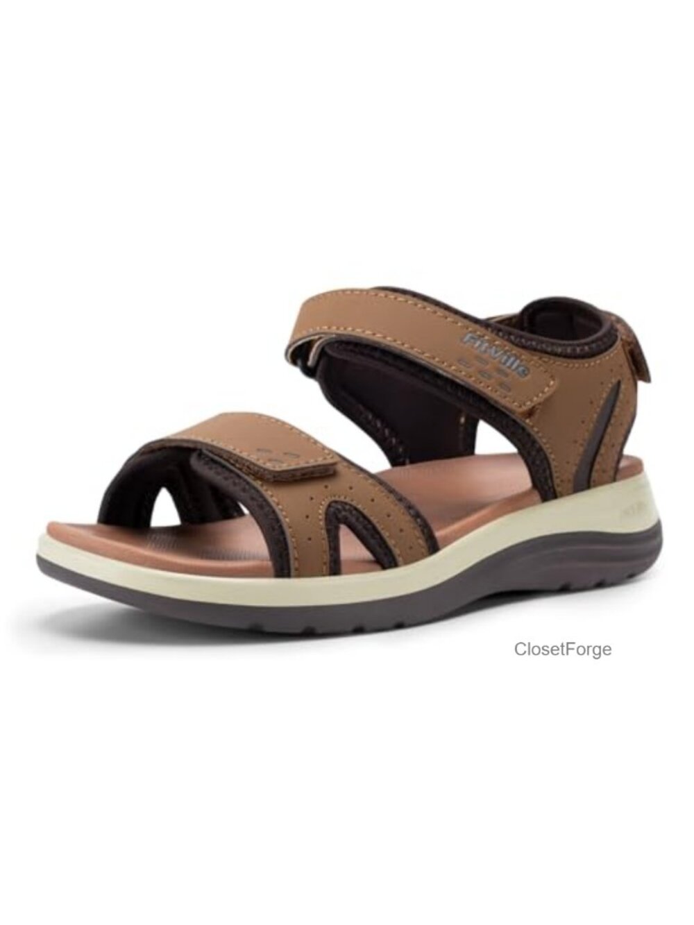 Women's Orthopedic Wide Sandals Adjustable Arch Support Flat Sandals